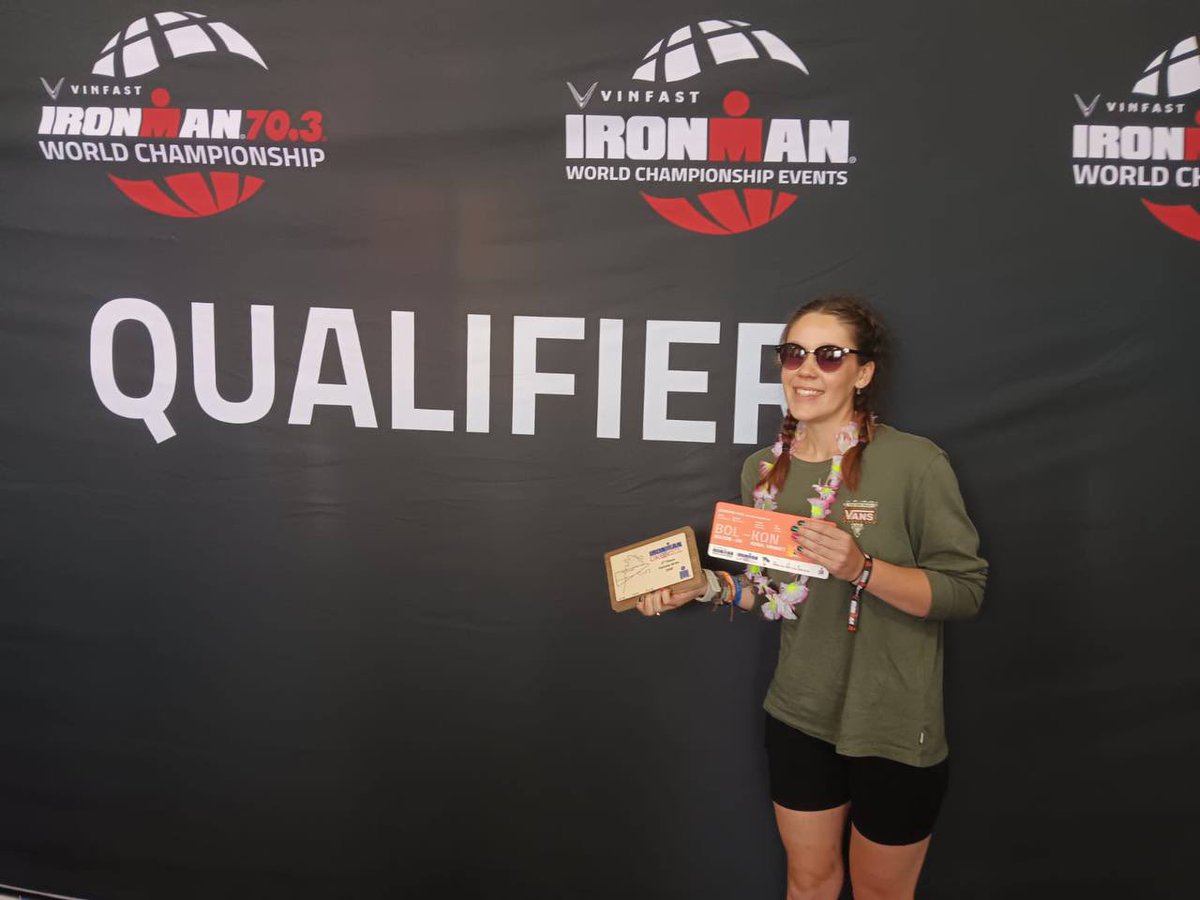 A huge congratulations to Connie Baker from Taunton Somerset, competing in her first ever Ironman event in Bolton , not only did she finish which is a massive achievement for someone so young, she finished 2nd in age and bagged herself a Kona World Championship slot, amazing.
