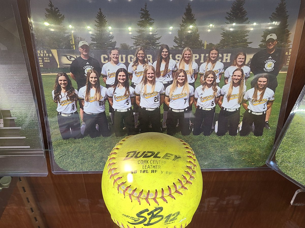 Cougar Girls State Softball Champions now on display at Target Field...Go Cougars!!