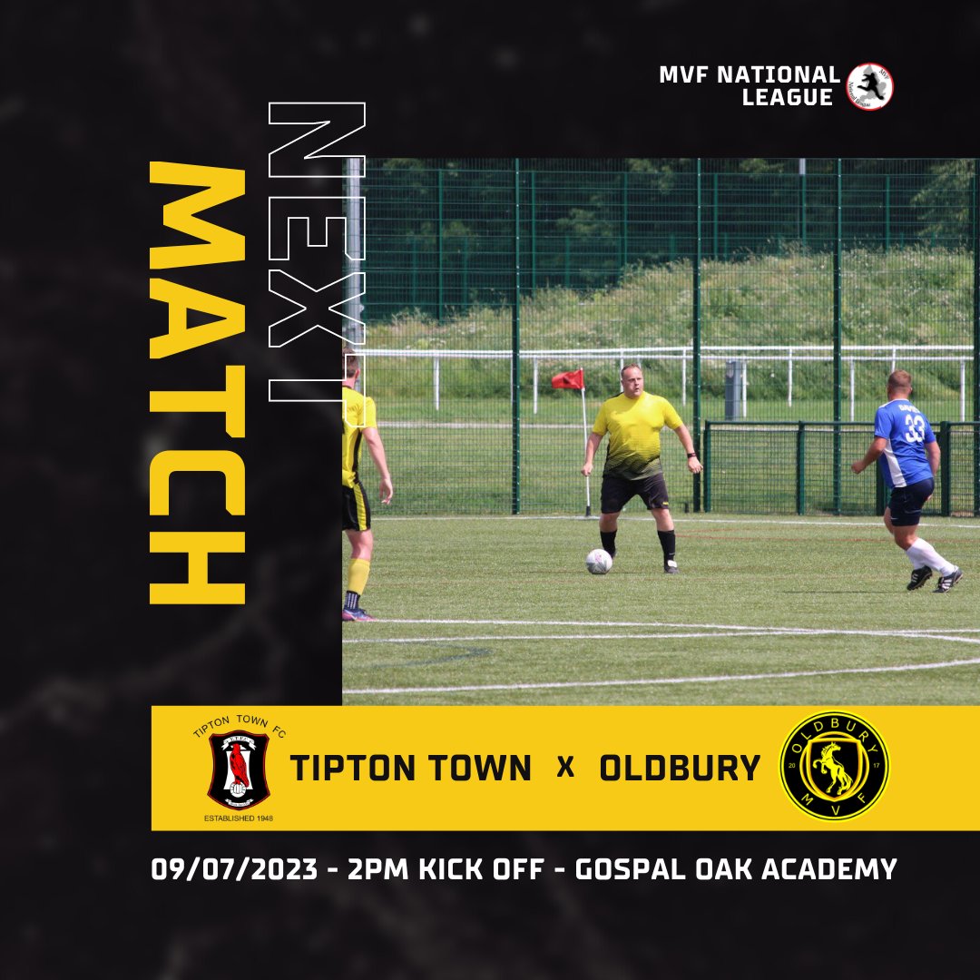 🚨 Next Game Alert! ⚽️🆚

Mark your calendars for an exciting showdown! 📆 Our next game is on 09/07/2023 at Gospel Oak Academy, with a 2pm kickoff against Tipton Town. It's going to be a thrilling battle on the pitch! ⚡️🌟

#OldburyvsTiptonTown #GoTeam #NextGame