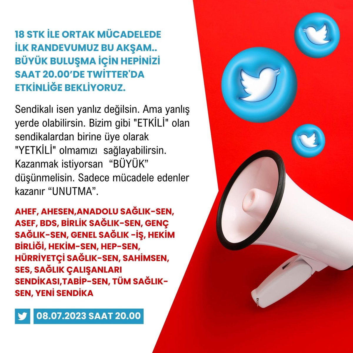 Zam oranları taleplerimiz doğrultusunda tekrar gözden geçirilmelidir.
<a href="/RTErdogan/">Recep Tayyip Erdoğan</a>
<a href="/tcbestepe/">T.C. Cumhurbaşkanlığı</a>
<a href="/memetsimsek/">Mehmet Simsek</a>
<a href="/HMBakanligi/">T.C. Hazine ve Maliye Bakanlığı</a>
<a href="/drfahrettinkoca/">Dr. Fahrettin Koca</a>
<a href="/saglikbakanligi/">T.C. Sağlık Bakanlığı</a>

#SadakaDeğilZamİstiyoruz