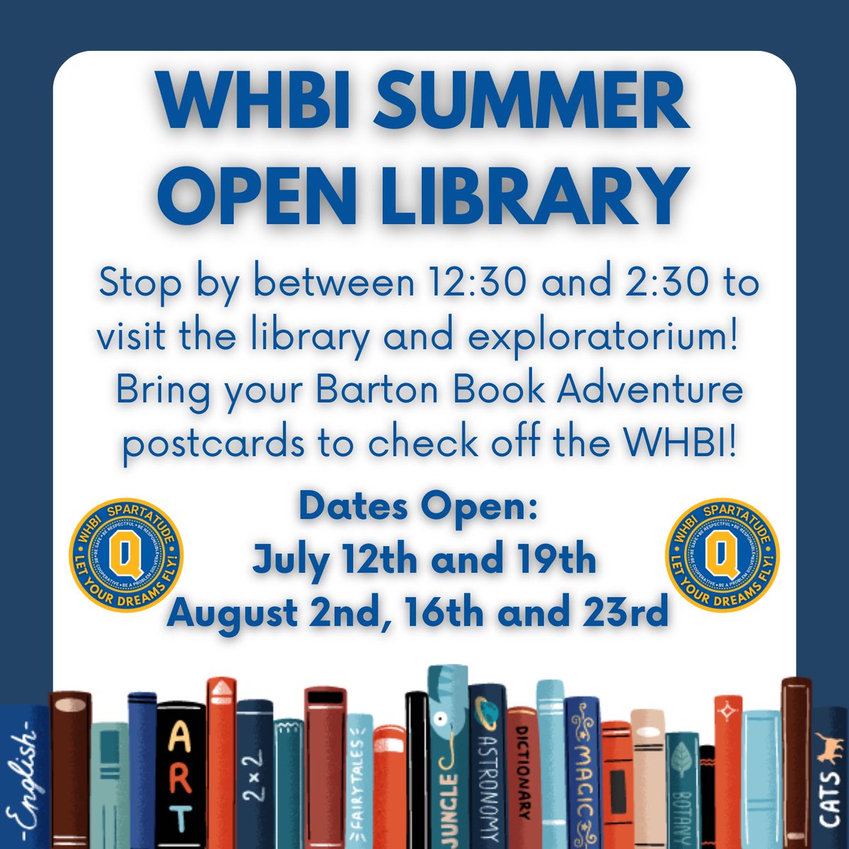 WHBI_QUFSD's tweet photo. Join us this summer at the WHBI Library! https://t.co/No3P1hQI2E