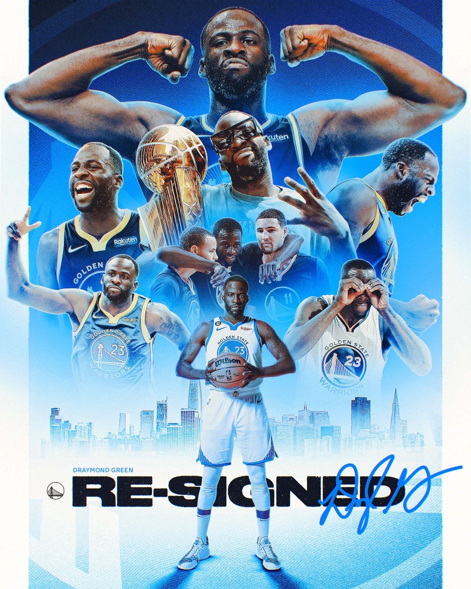 Re-signed, sealed, and delivered 😤

Draymond Green is staying in The Bay.