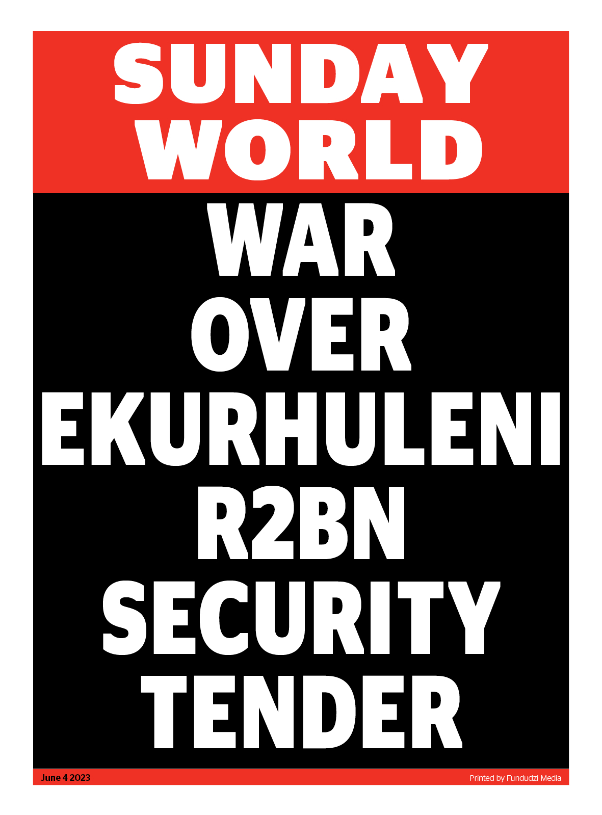 Sunday World News on Twitter: "In the #SundayWorldZA, War over ...