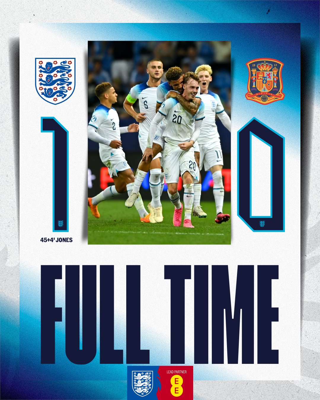 Full-time: England 1-0 Spain