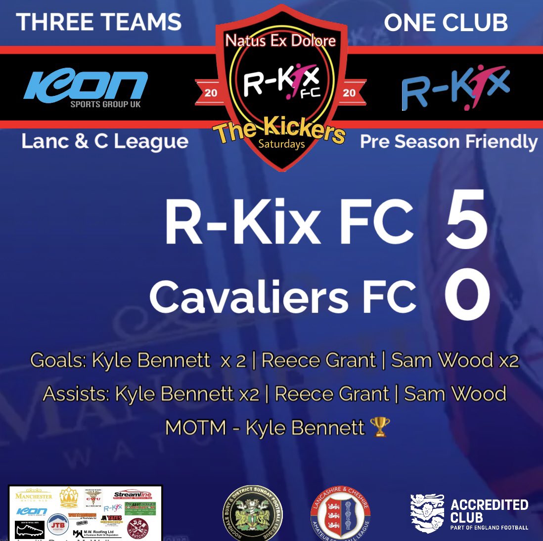 Pre season isn’t about results but positive signs from the lads today again same as last week, another clean sheet too. <a href="/cavaliers_f_c/">Cavaliers FC</a> all the best for next season 👍🏻