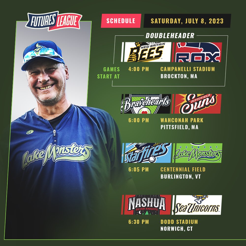 FuturesLeague's tweet photo. Tonight, we #DigInForPete!

The #VTLakeMonsters🐊 celebrate and honor manager Pete Wilk at their game against the #Starfires✈️ in Burlington. #FuturesLeague https://t.co/auAZDEyuPw