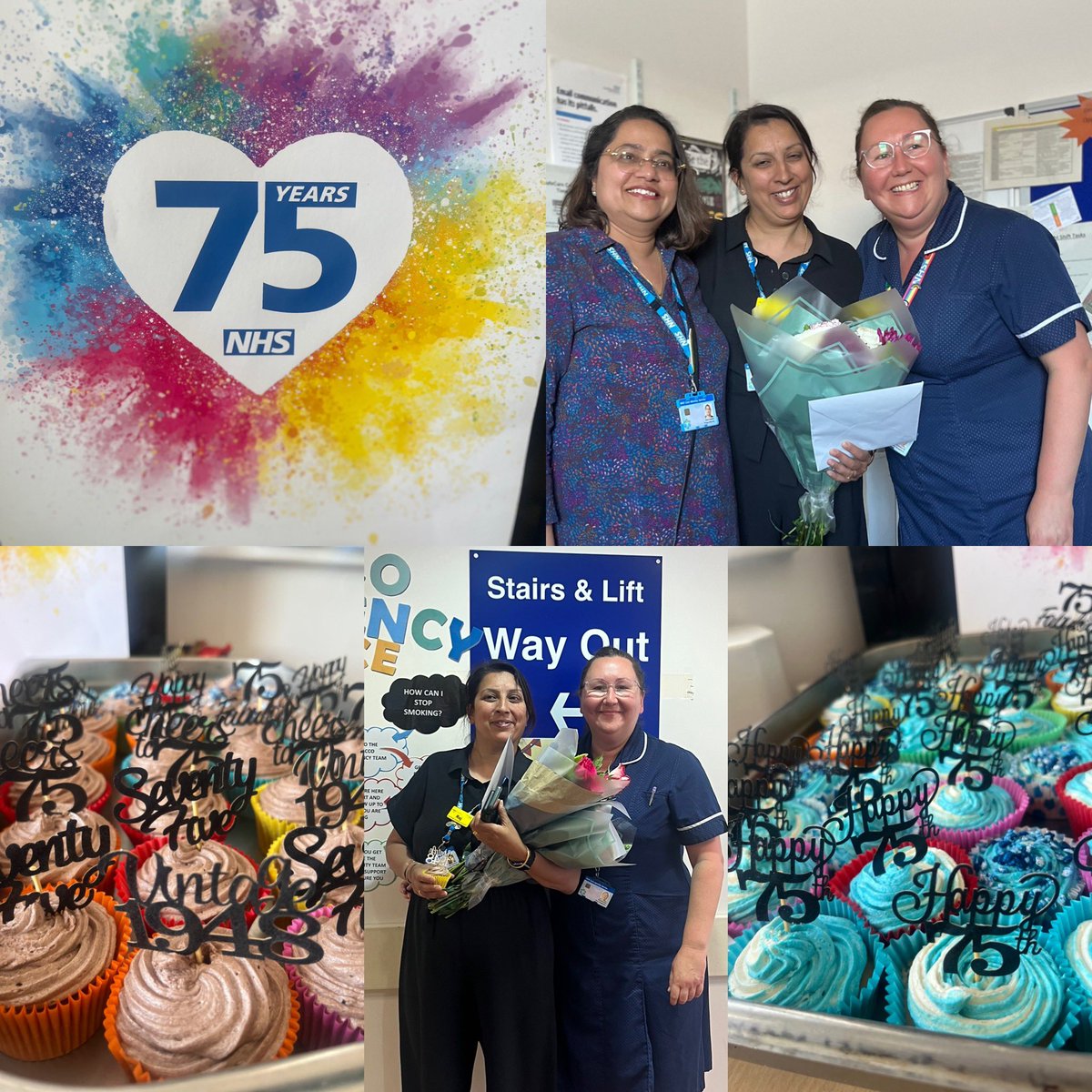 Mary ward celebrating #NHS75 yesterday with cake, nibbles and a farewell to <a href="/DhaddyR/">Raj Dhaddy</a>  as she leaves the team <a href="/SwftMary/">Team Mary, SWFT</a> <a href="/Houghtos78/">Houghtos</a>