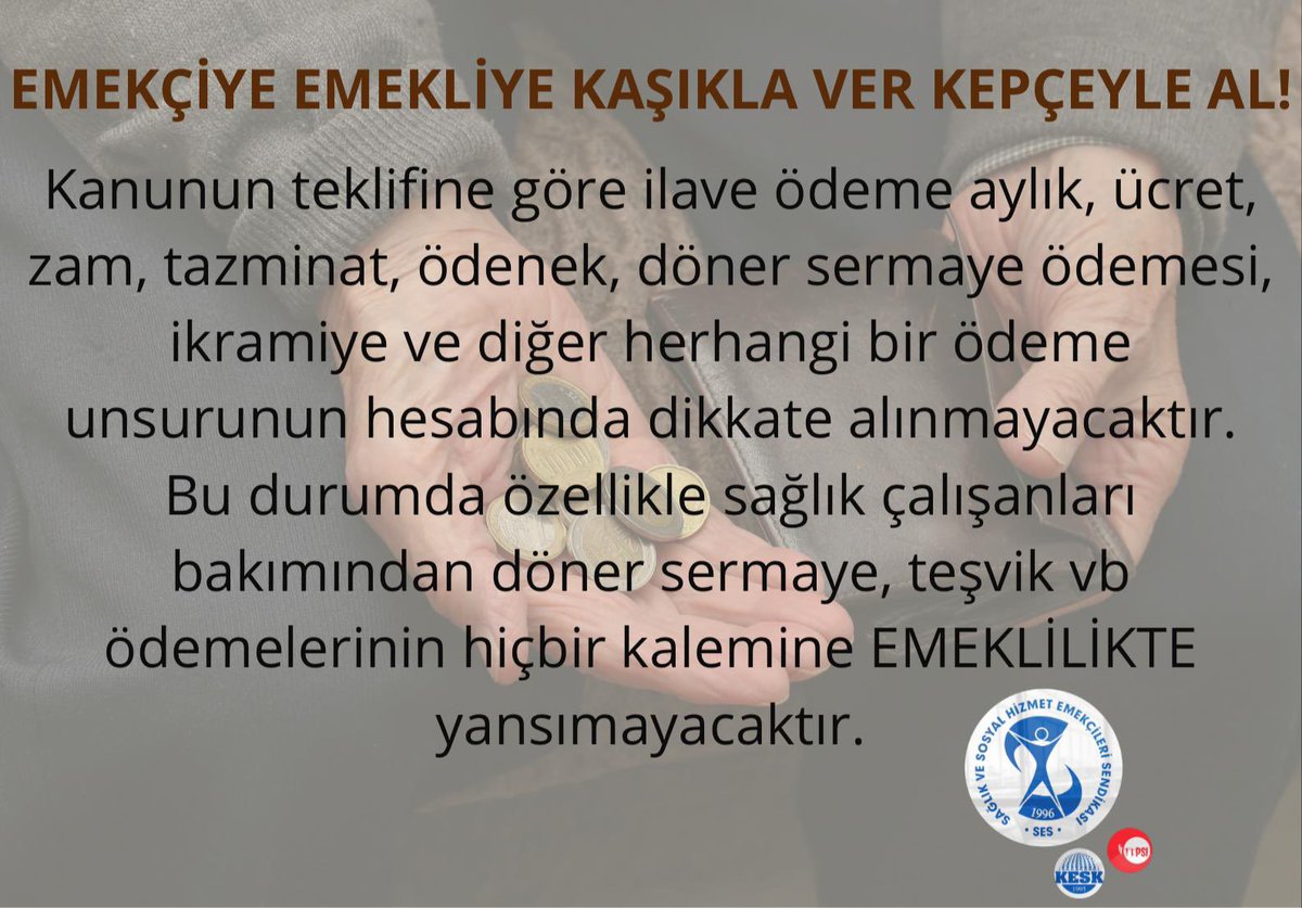 gonuladibelli's tweet photo. Mezarda emeklilik insan haklarına aykırıdır. Biz emekçiyiz emeğimizin karşılığı olan insanca yaşayacağımız emekliliğe yansıyan temel ücret hakkımızdır. Sadaka değil hakkımızı olanı istiyoruz!!! 
#SadakaDeğilZamİstiyoruz https://t.co/qB3JU4M06u