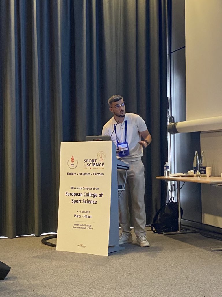 BaptCorcelle's tweet photo. Great week at the 28th annual Congress of the European College of Sport Science (@E_C_S_S ) ✅ Alterning between oral presentations, plenary sessions or even material testing (e.g., @MyoceneSport was very instructive 👌🙏 

Looking forward at the next edition in Glasgow ✈️ https://t.co/BZzZHD00Ii