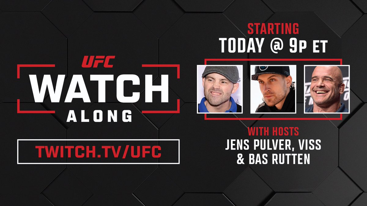 Please join Jens, our new UFC HOF'r, Viss and myself tonight, this will be fun!!