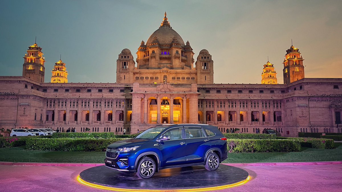 Sandeep Singh Rathod (@sandeeprathod) on Twitter photo An astonishing evening with Invicto at Umaid Bhawan Palace.
<a href="/Maruti_Corp/">Maruti Suzuki</a> <a href="/NexaExperience/">Nexa Experience</a>
#marutisuzuki #invicto #umaidbhawanpalacejodhpur❤️ #jodhpur #jodhpurdiaries❤ #rajasthan #phonephotography #sunset An astonishing evening with Invicto at Umaid Bhawan Palace.
<a href="/Maruti_Corp/">Maruti Suzuki</a> <a href="/NexaExperience/">Nexa Experience</a>
#marutisuzuki #invicto #umaidbhawanpalacejodhpur❤️ #jodhpur #jodhpurdiaries❤ #rajasthan #phonephotography #sunset