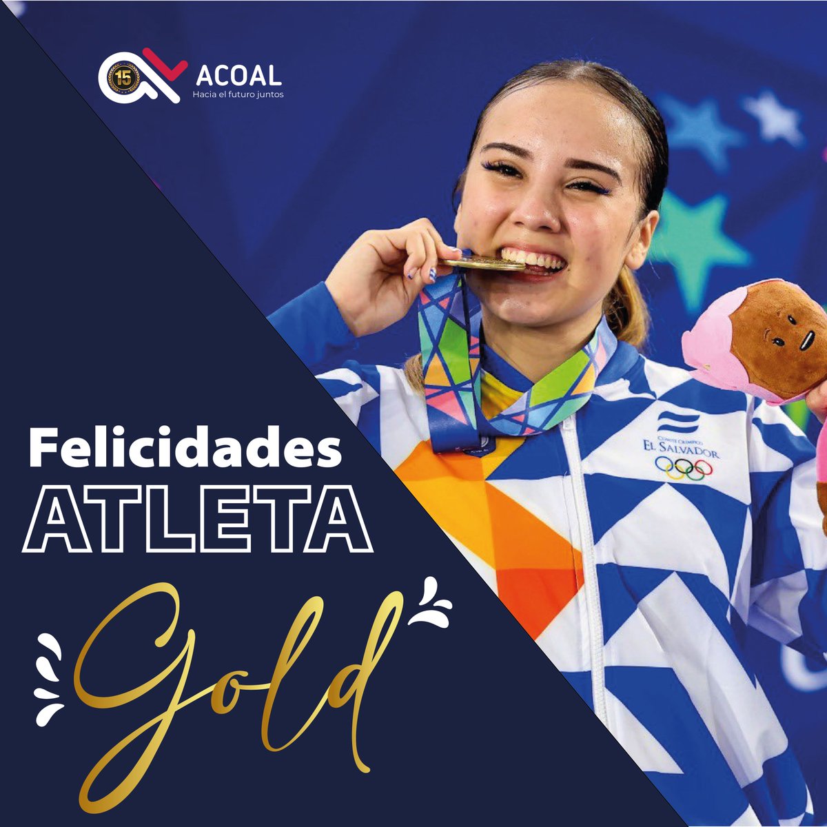acoalderl's tweet photo. El Salvador sigue trascendiendo. 🥋🥇 

Felicitamos a la karateca Gabriella Izaguirre por ganar medalla de oro en la categoría -50 kg femenino. Gracias por poner en lo más alto el nombre de nuestro país.

#AtletaGold #ACOALDERL https://t.co/IuxuUvRcIW