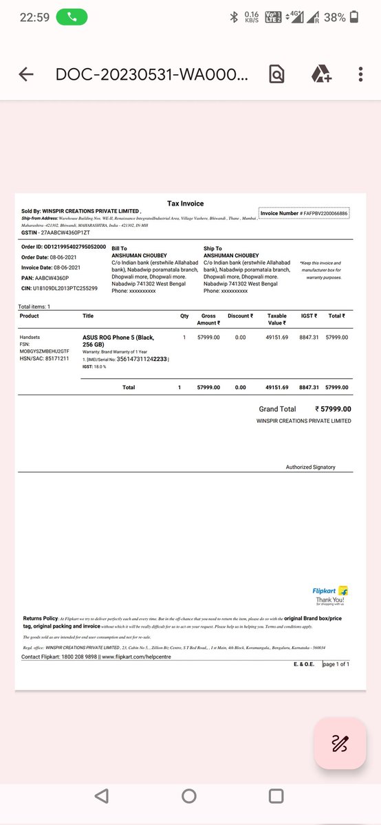 ANSHUMANCHOUB13's tweet image. Hey @ASUSIndia @ASUS_ROG @sharmadinesh @JTLangSolutions I have ROG 5.The phone was running good.Suddenly few months back the phone stopped working and was not getting switched on.I visited the auth. service centre &amp;amp; they asked me to pay 40K for mother board change.
#boycottasus