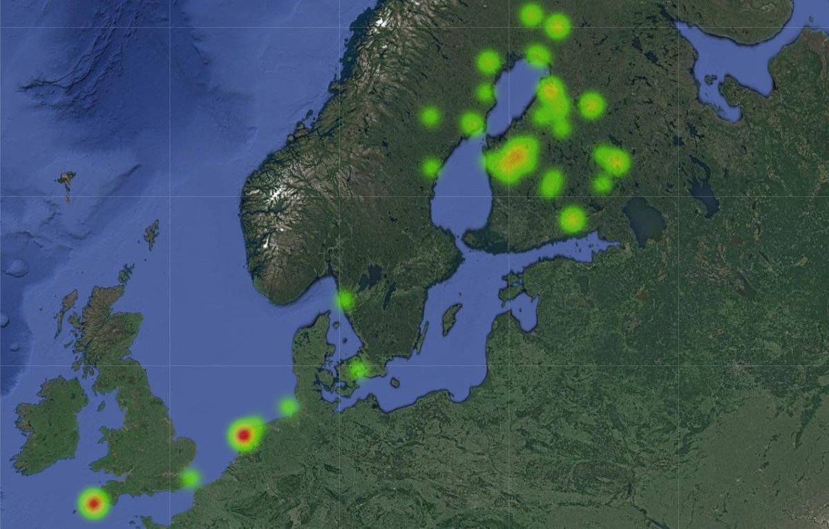 Most of our #Curlew from our Eastern shore study site on #theWash breed in Sweden and Finland, and occasionally have brief stop offs over the 1000 mile journey to their breeding grounds. We have a few records of birds spending winter elsewhere in the UK.