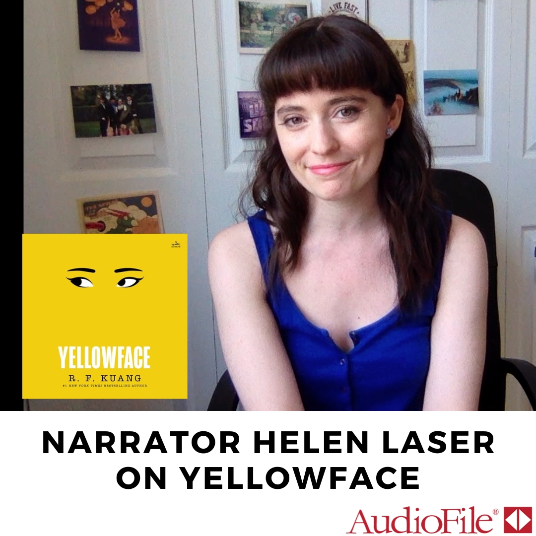 Narrator Helen Laser shares why it was so much fun to perform a villainous character in @kuangrf's latest novel, YELLOWFACE. She recommends it for fans of scandals, satire, female friendships, & turning the publishing industry upside down. @HarperAudio bit.ly/3pAFKe8