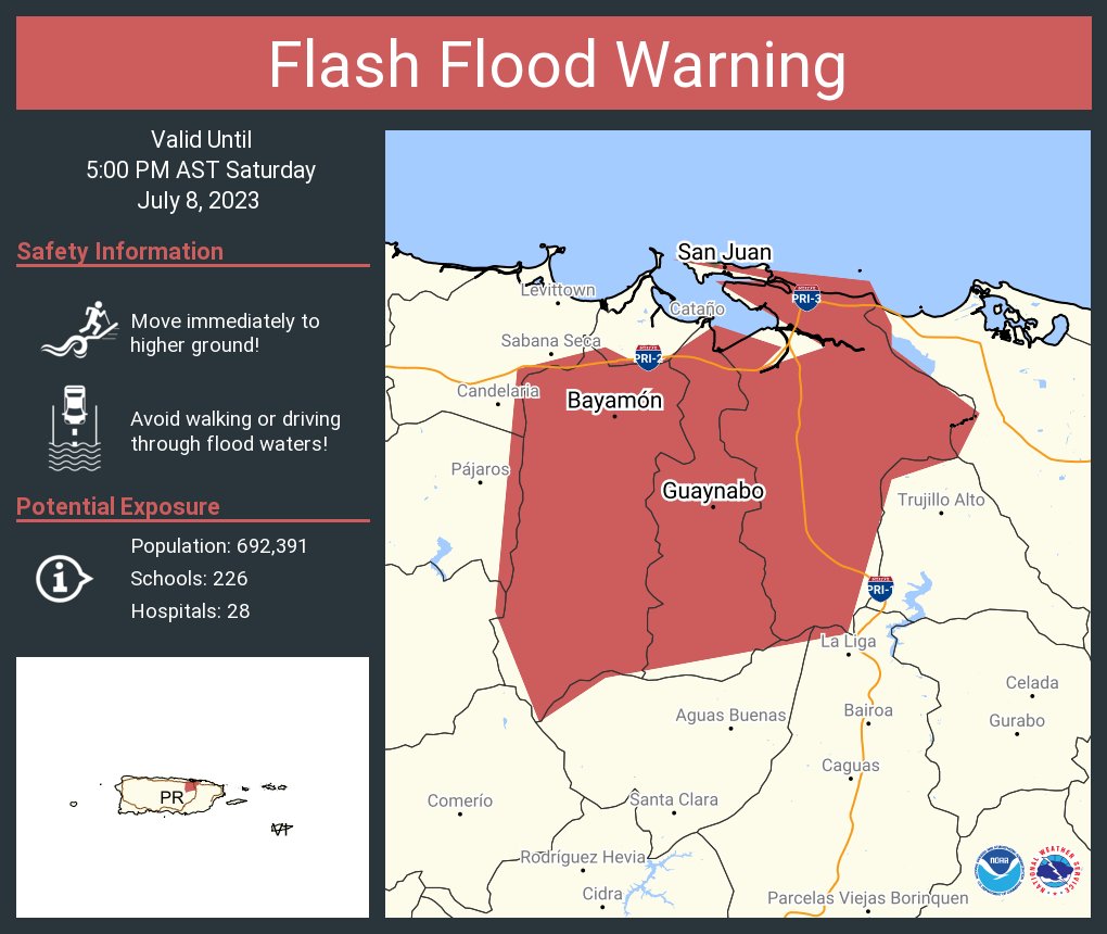 NWSFlashFlood on Twitter "Flash Flood Warning including San Juan PR