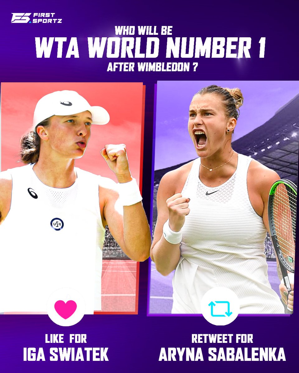 FS_Tennis1's tweet image. Iga Swiatek and Aryna Sabalenka both reach the 4th round, who takes home the Wimbledon trophy and World No 1 spot?🤔

RT  for #ArynaSabalenka
Like for #IgaSwiatek