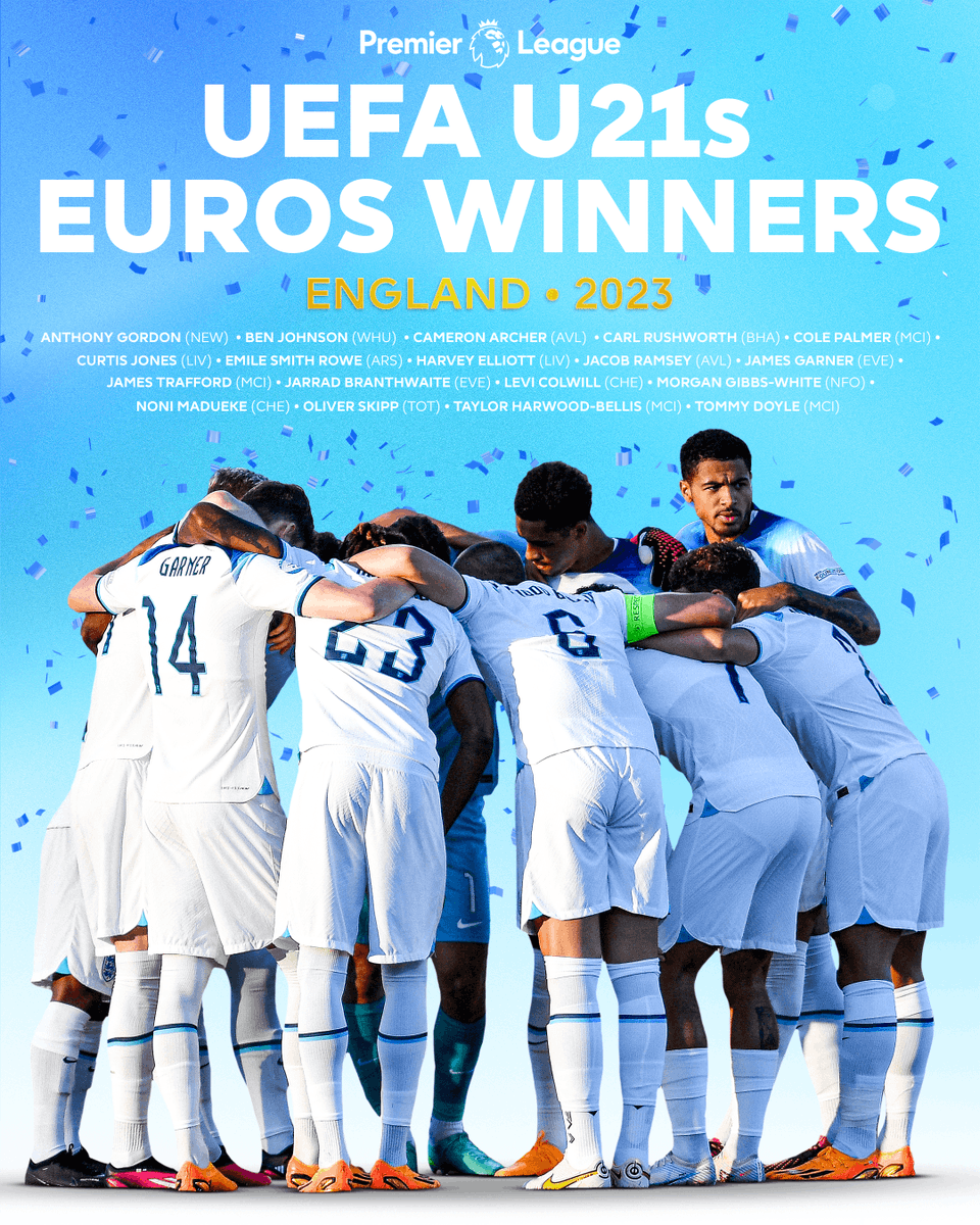 🏆 #U21EURO winners 🏆 Congratulations, @England!󠁧󠁢󠁥