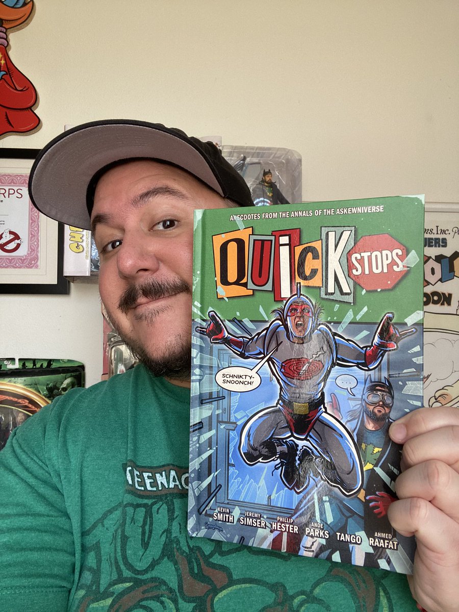 Chogrin's tweet photo. Stoked for my cover art to be included in the first volume of @thatkevinsmith’s #QuickStops. Also honored to be in good company right next to the amazing @AllredMD! 

Available where comics are sold on July 11th! Snoochie Boochies! 🤘

#chogrin #quickstopscomics #thatkevinsmith https://t.co/ZxPbphO0D7