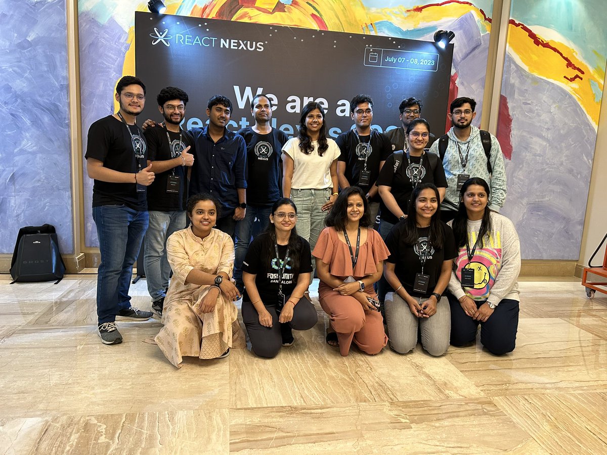 ksridhar02's tweet image. Thanks to the MCs  @SwetaTanwar @shrilakshmihg
&amp;amp; organizing team for making @ReactNexus super awesome. Looking forward to React Nexus 2024 
 
#ReactNexus2023