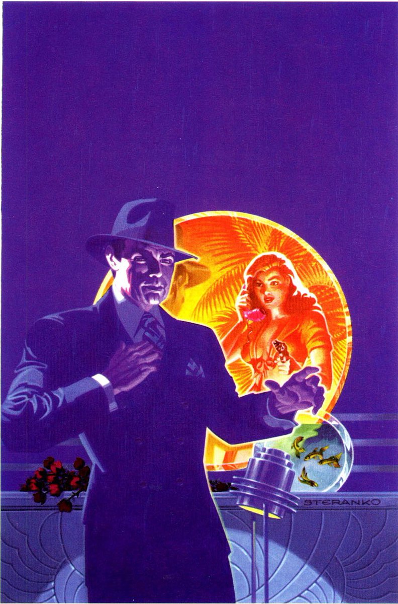 Si, una auténtica debilidad por los detectives.

Jim Steranko, Hard-Boiled (Philip Marlowe bookcover), 1997.

#PhilipMarlowe #JimSteranko