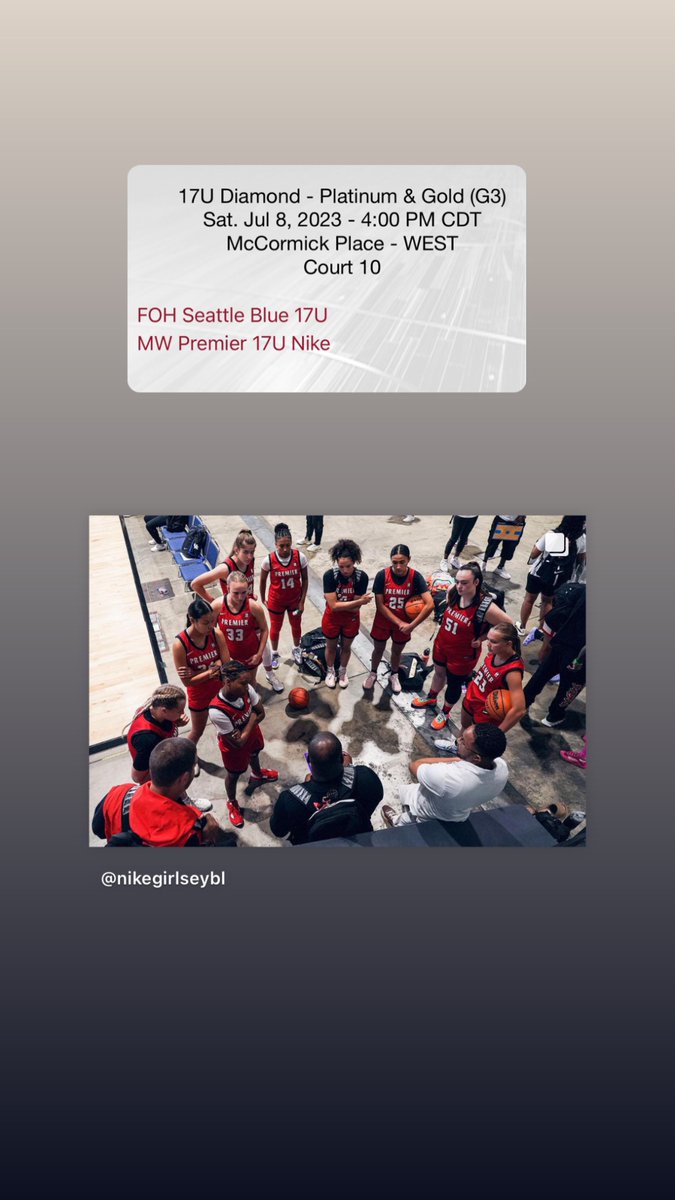 🏀On to bracket play at Nike TOC 

#TOC #tapin #basketball #july #chicago #hoops #Nike #athlete #gotime