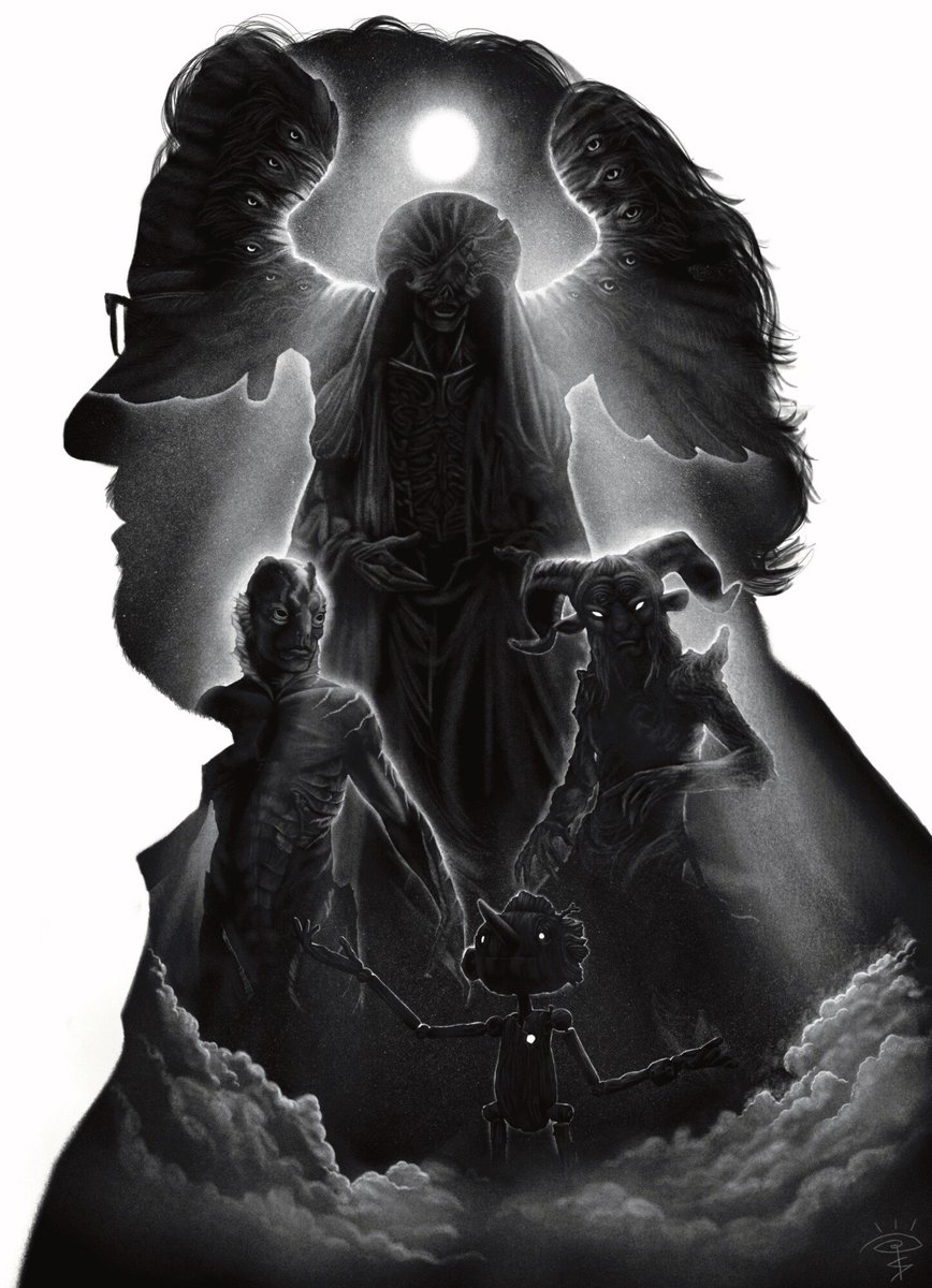 PosterSpy's tweet photo. Stunning @RealGDT tribute poster by artist @psbrwn 
👉https://t.co/nqE7j4eJMB
#GuillermoDelToro #Cinema #FilmDirector https://t.co/xxN6qB98PH