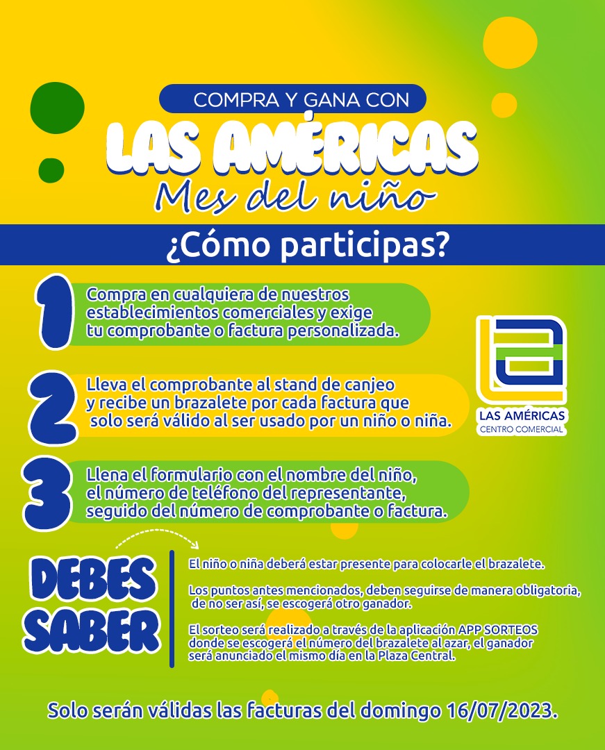 En el #DíaDelNiño el regalo que tanto quieres está aquí. Ven y #GanaUnPlayStation5 🎮

Ven a Las Américas y participa.🥳

Lee las instrucciones aquí 👇

#diadelniño #diversión #juegos #premios #concurso #CompraYGanaConLasAmericas #cclasamericas #tupuntodeencuentro #Maracay