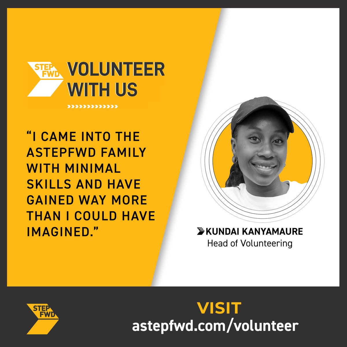 AStepFWD's tweet photo. VOLUNTEERS NEEDED from all across the UK & overseas. Get involved! You are the LOVE + LIGHT that the world needs ๐ #astepfwd music, media, events, admin, charts & so much more!
VOLUNTEER with us today >> https://t.co/yU67CWaRAM https://t.co/6E0o9FBke8