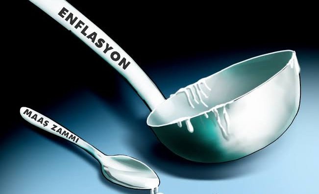Kepçeyle alıp çay kaşığıyla veriyorsunuz.
Sadaka değil, hakkımız olanı istiyoruz 
#SadakaDegilZamİstiyoruz
