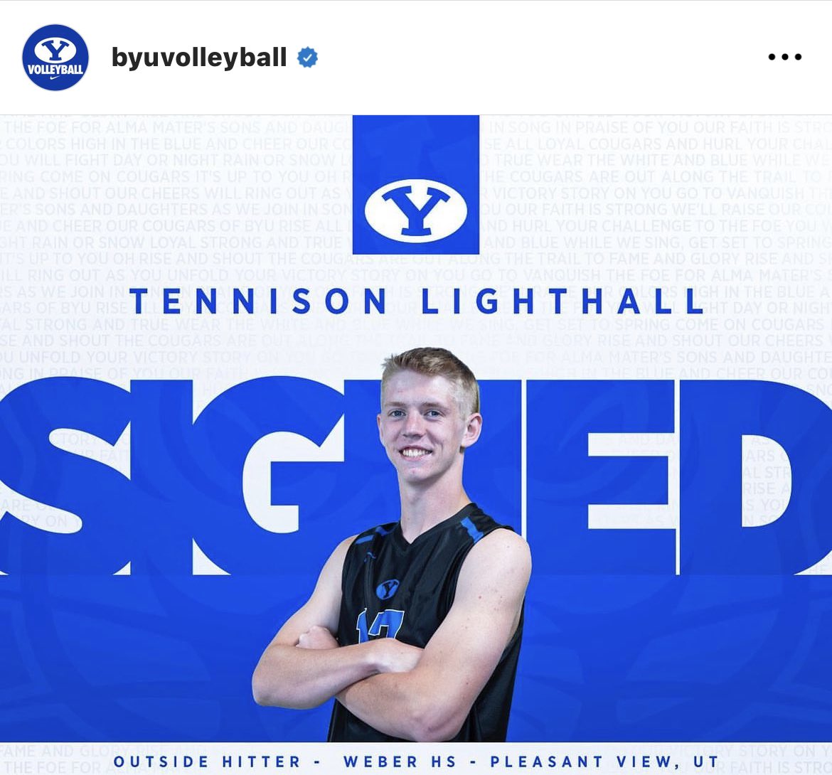 jaromjordan's tweet photo. .@BYUvolleyball announces two signings. 

Tennison Lighthall - OH from Pleasant View, UT

AJ Cottle - MB from Provo (Timpview) transferring from Utah Valley (three years of eligibility)

Both are beginning their missions this summer (Lighthall to Melbourne, Australia & Cottle to Rosario, Argentina) and will return for the 2026 season. 

These two are some of the first wave of better developed homegrown Utah players that BYU has rarely had in MVB. 

#BYUMVB