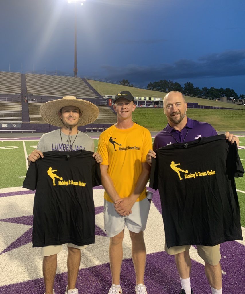 McRobert Kicking (@mcrobertkicking) on Twitter photo A privilege and honor to help run the SFA Specialist Camp! An amazing Head Coach and Special Teams Coordinator who understand the importance of specialists and special teams. The punch you don’t see coming! <a href="/CoachNikNelson/">Nik Nelson</a> & <a href="/CoachCarthel/">Colby Carthel</a> Thank you very much for the opportunity! A privilege and honor to help run the SFA Specialist Camp! An amazing Head Coach and Special Teams Coordinator who understand the importance of specialists and special teams. The punch you don’t see coming! <a href="/CoachNikNelson/">Nik Nelson</a> & <a href="/CoachCarthel/">Colby Carthel</a> Thank you very much for the opportunity!