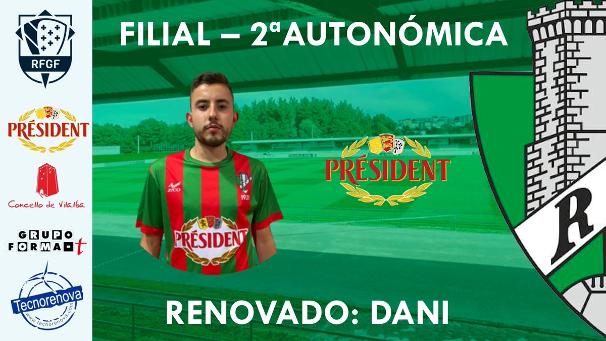 Dani tamén renova como xogador do filial.

Convírtese, deste xeito, na quinta renovación confirmada para o equipo de Iván Lamas.

Mañá, máis novidades sobre o noso filial👁️

#OrgulloRCV♥️💚