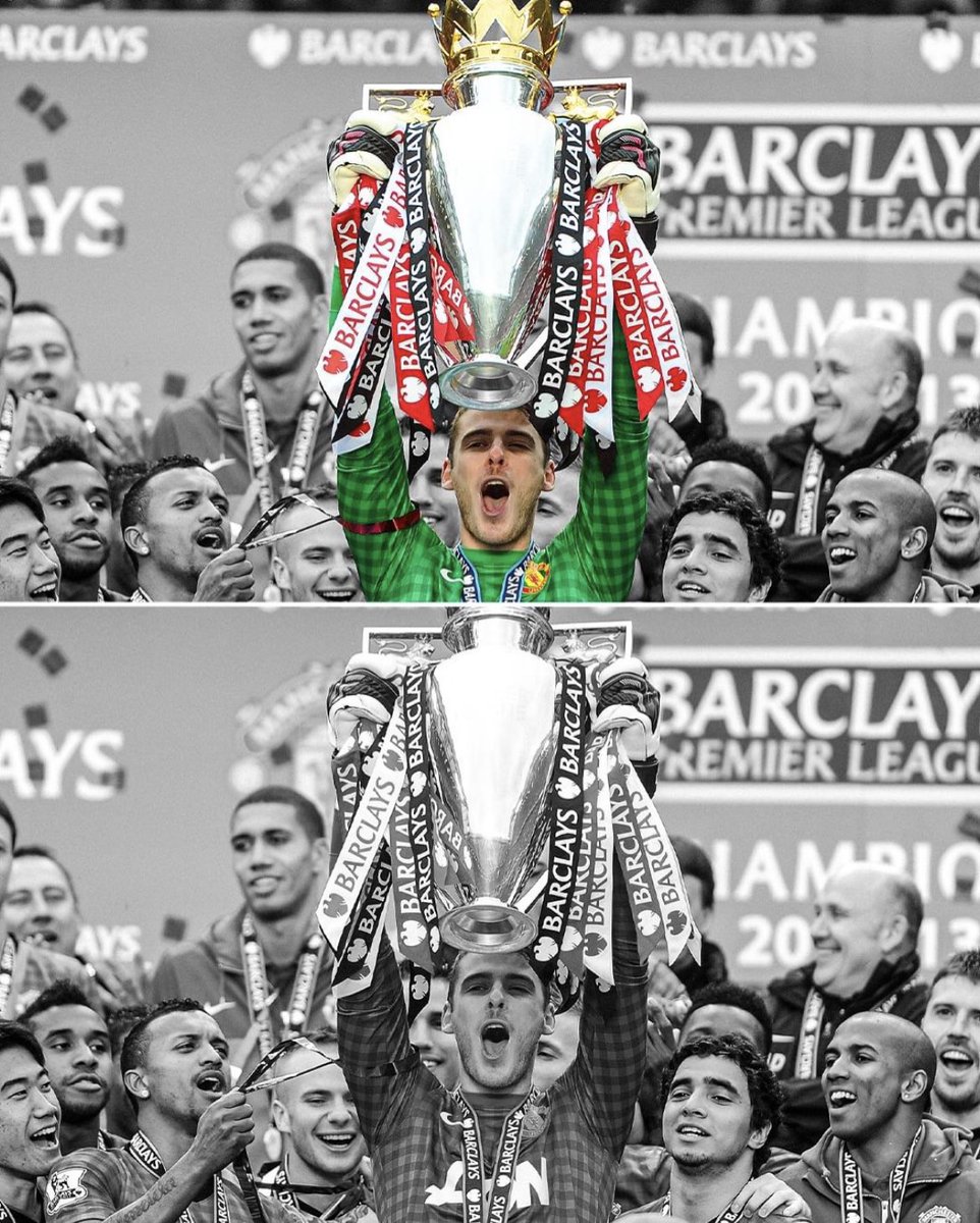 Footballtweet's tweet photo. 🇪🇸 David De Gea was the last player in Manchester United’s squad to win a Premier League title with the club. 😔 https://t.co/dtiYcVM7R5