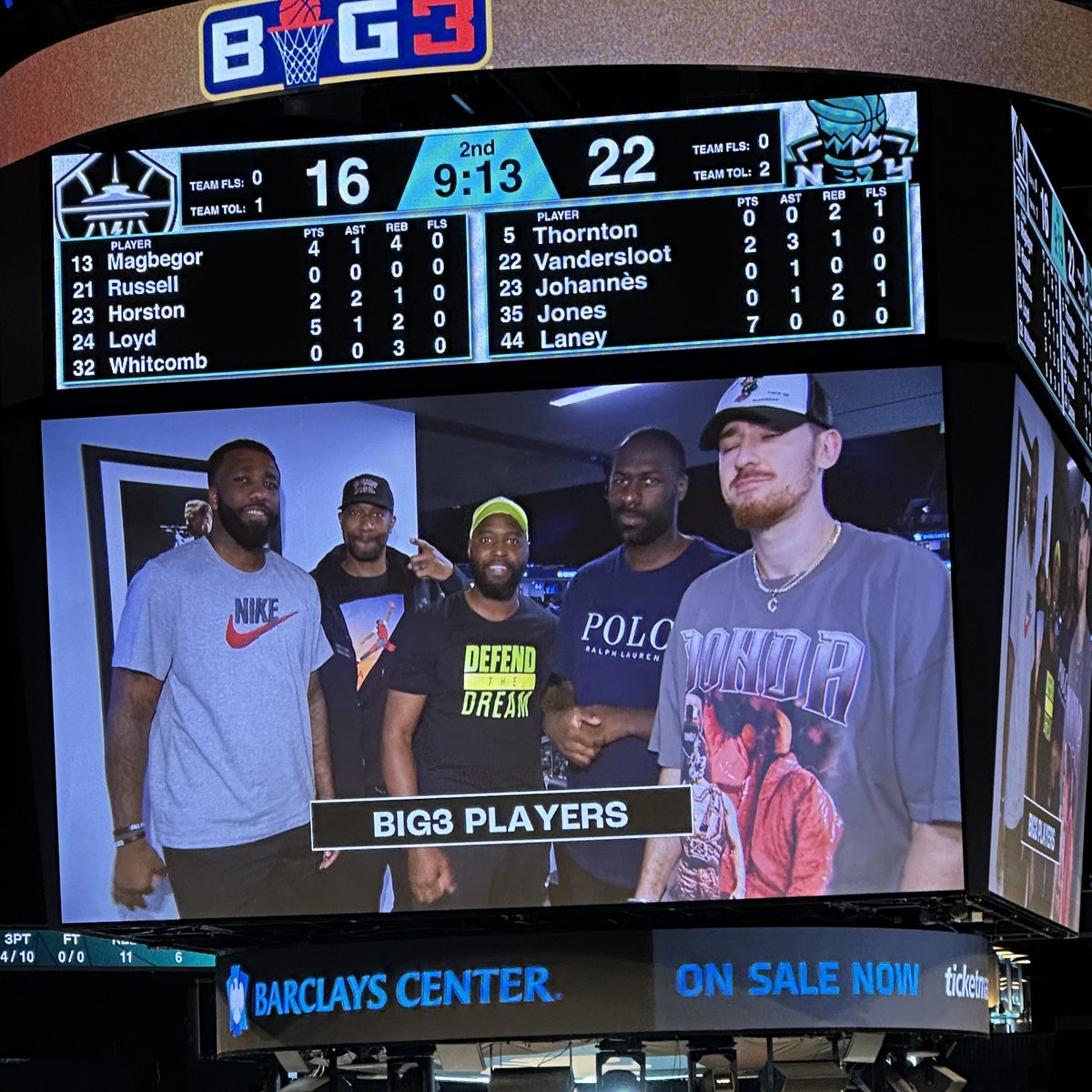 Players from @thebig3 are here in attendance for Storm-Liberty at the Barclays Center. #WNBATwitter https://t.co/T1rl1Qtcz8