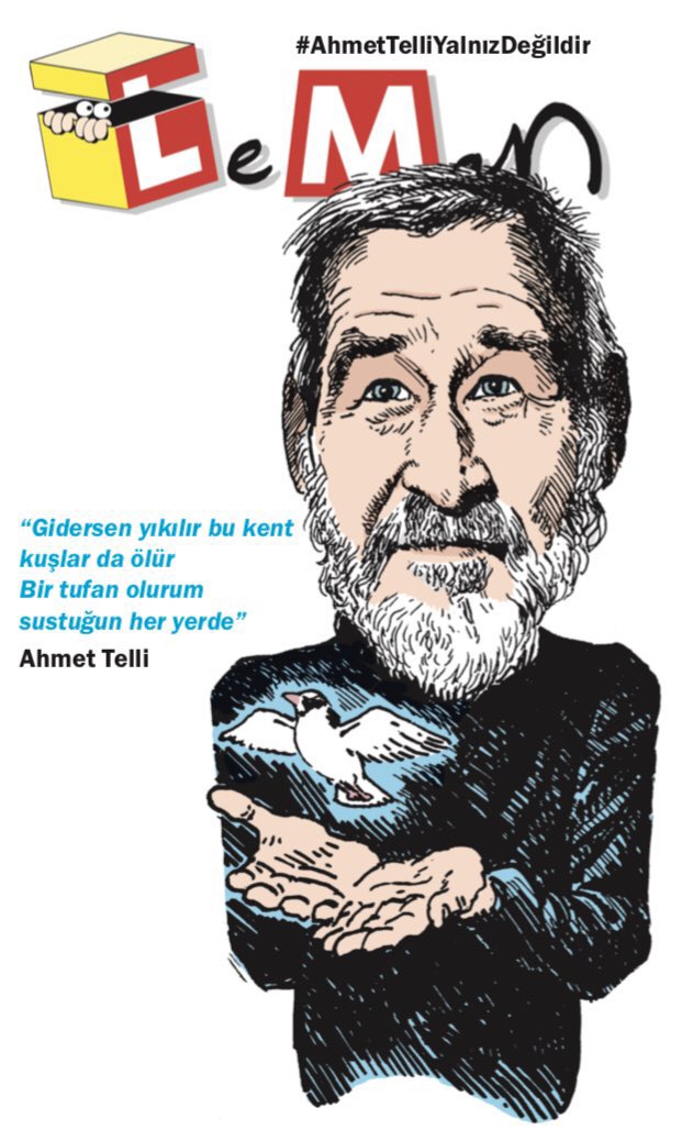 “Gidersen yıkılır bu kent kuşlar da ölür”
#AhmetTelli 🌱
Şairimizin yanındayız. ✌️