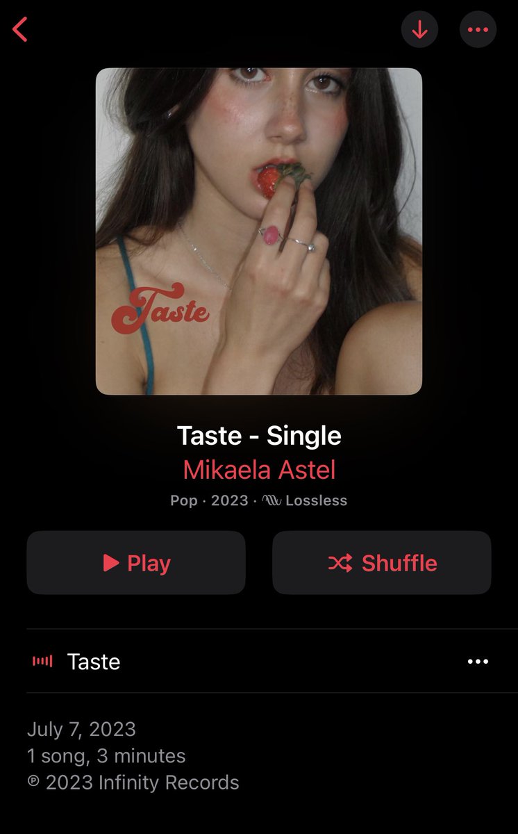 My song “Taste”💋 now available on all streaming platforms♥️
