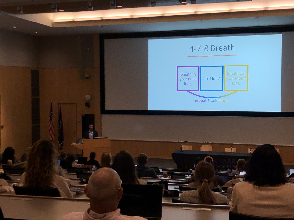 allergystrong's tweet photo. Post-mindful breathing as a group was a parting gift from @garysoffermd after a fabulous talk about Integrative Approaches to food allergy prevention and management. #GFAPS2023 https://t.co/HkIZtqfRi4