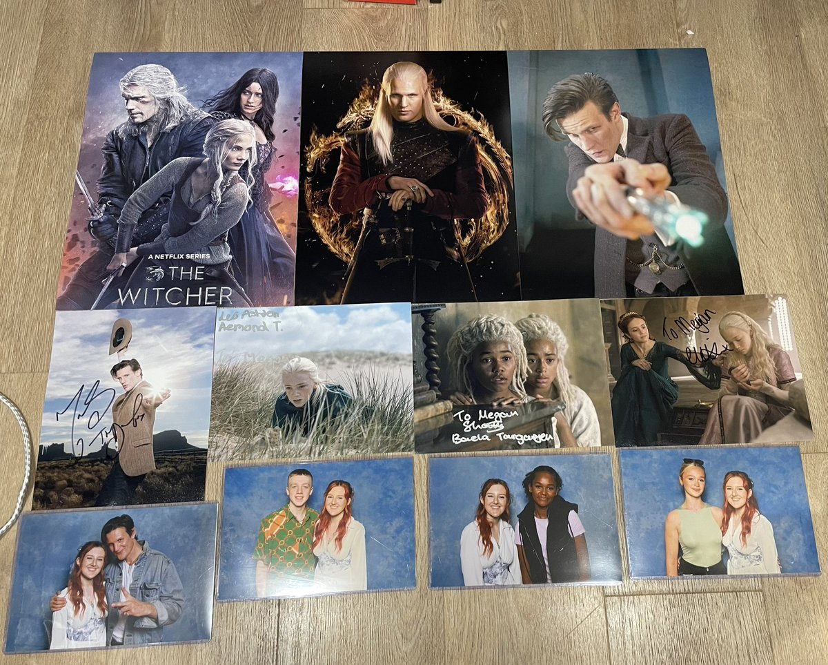 dare_megan's tweet photo. Had such a great time today !! As always #MattSmith was amazing. Though I couldn’t get my autograph from him personalised due to there being so many people still to autograph before the talk I did get to say that it was great to see him again as I met him at Liverpool https://t.co/JLKOmi8IBE