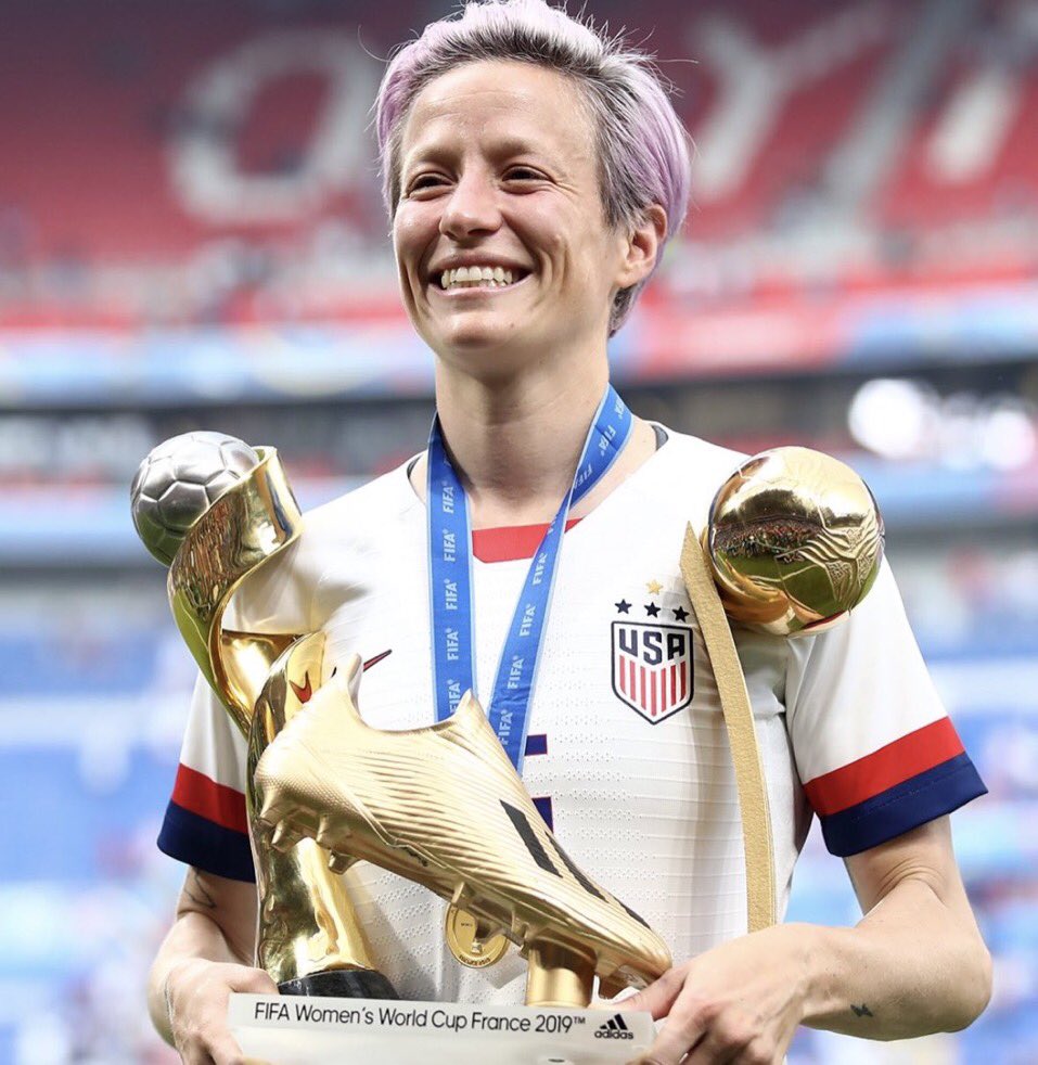 Look I’ve always been a stan for our USWNT in soccer but I’ve also been the biggest fan of @mPinoe she brings a wealth of knowledge and courage to the game. Outside of the game she’s a humanitarian, and it warms my heart. Let’s kick some ass USA!! #wtpBlue #DemVoice1 #DemsAct