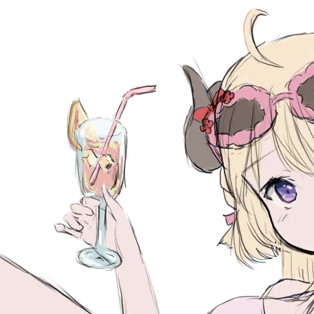 これはどんな飲み物??テキトーに描き過ぎてそもそもなんだかわかんなくなっただw 