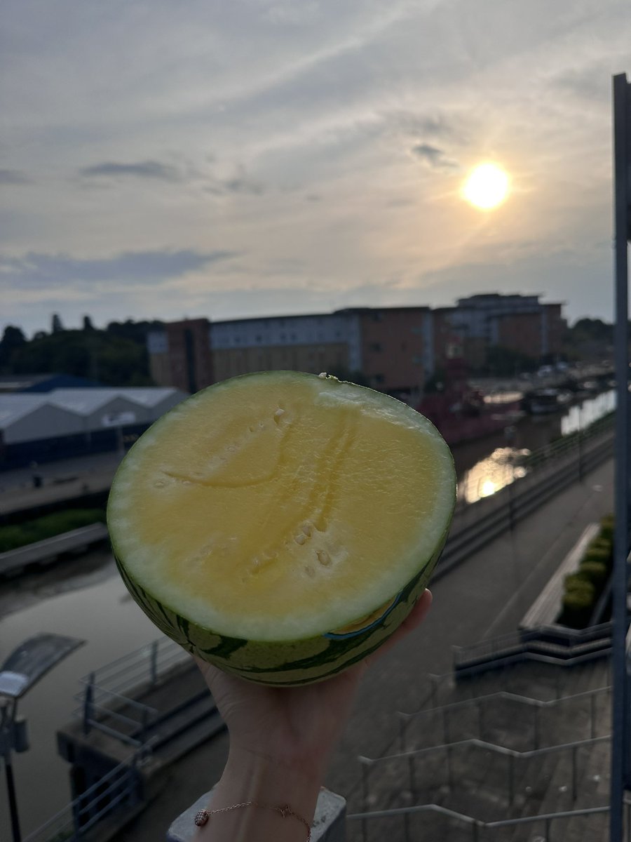 第一次在英国吃到黄的🍉 https://t.co/mgO8LK3Tm1