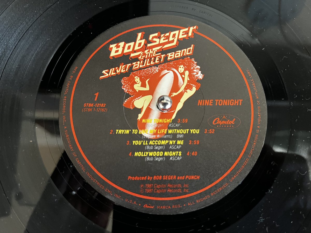 #vinylrecords #vinylcommunity #vinylcollection #recordsontheshelf #nowspinning #vinyljunkie Recorded in Detroit and Boston, 1980, live Bob Seeger & The Silver Bullet Band, “Nine Tonight”! Turn it up…📻 Capitol STBK-12182, September 1981. Pressed by Capitol in Winchester,…