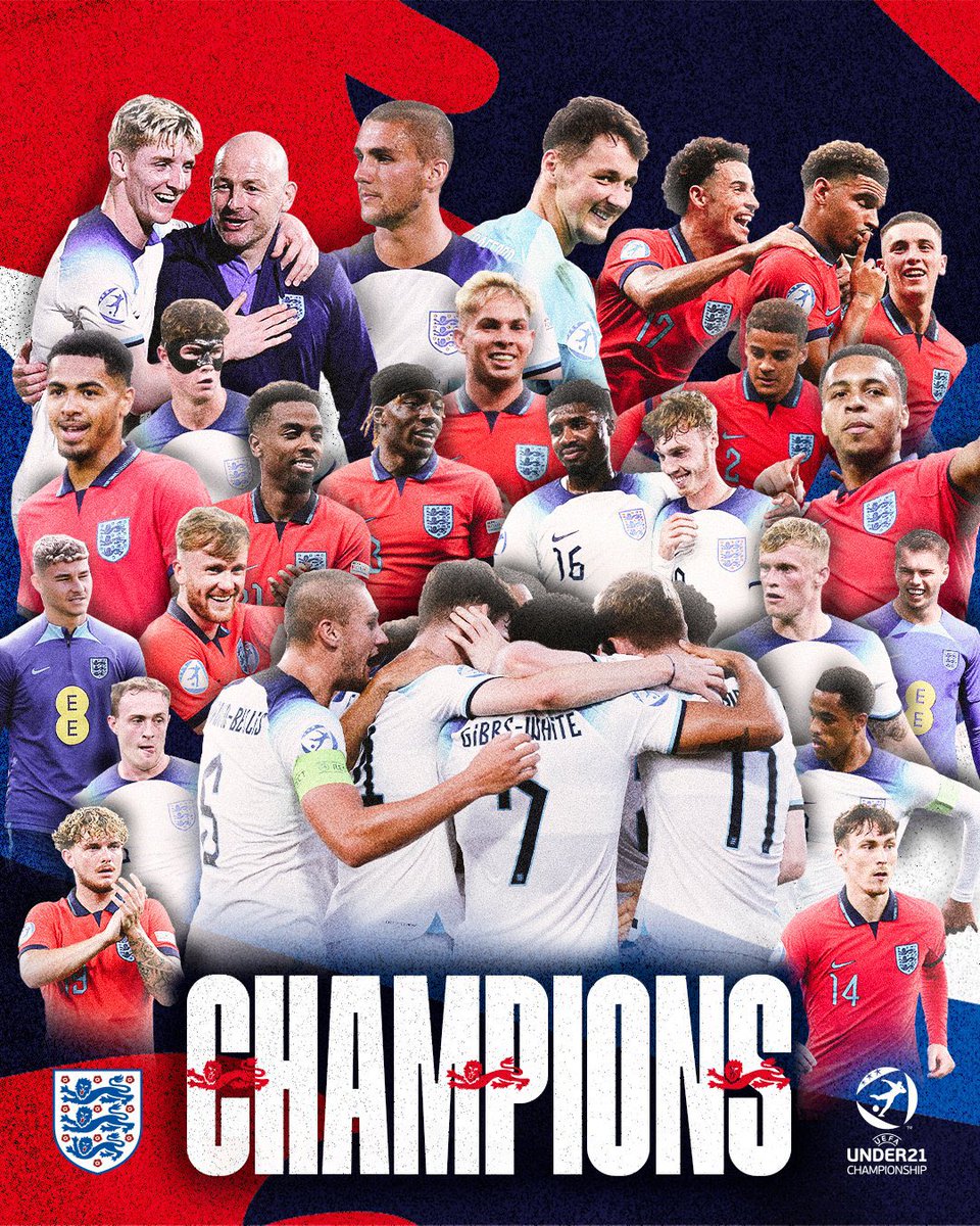 thegoalzone's tweet photo. Massive congratulations to Lee Carsley - his England U21 team beating Spain 1-0 to win Euro U21 Championship #ThreeLions https://t.co/GayntBF4Q5