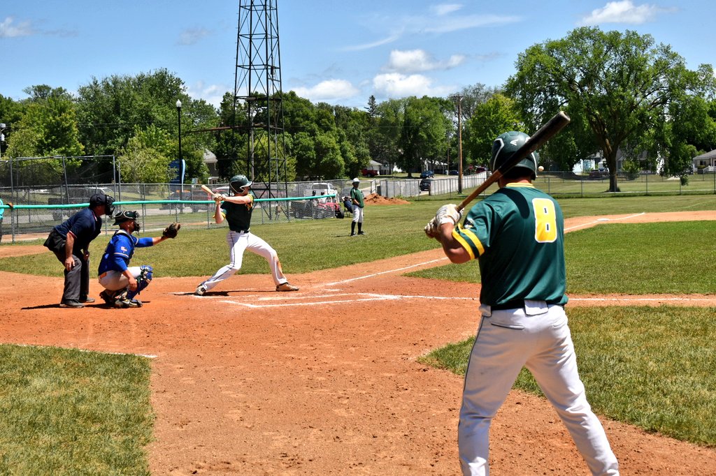 TownBallTuesday's tweet photo. Made it to the Lake and got to meet the head Liger. Gotta love a ballpark with a clubhouse. Beautiful day.
After 3 @HibbingMiners lead @KensingtonNors1 3-1. https://t.co/iVhSAZQu2W