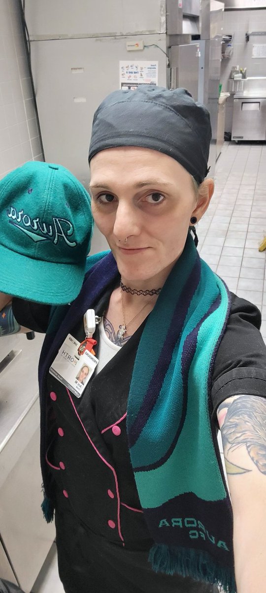 I may be stuck cooking in and cleaning the Hospital Cafe at Nirth Memorial, but that doesn't mean I won't wear the Teal with Pride.  

#LightTheNorth #WeAreAurora

@MNAuroraFC