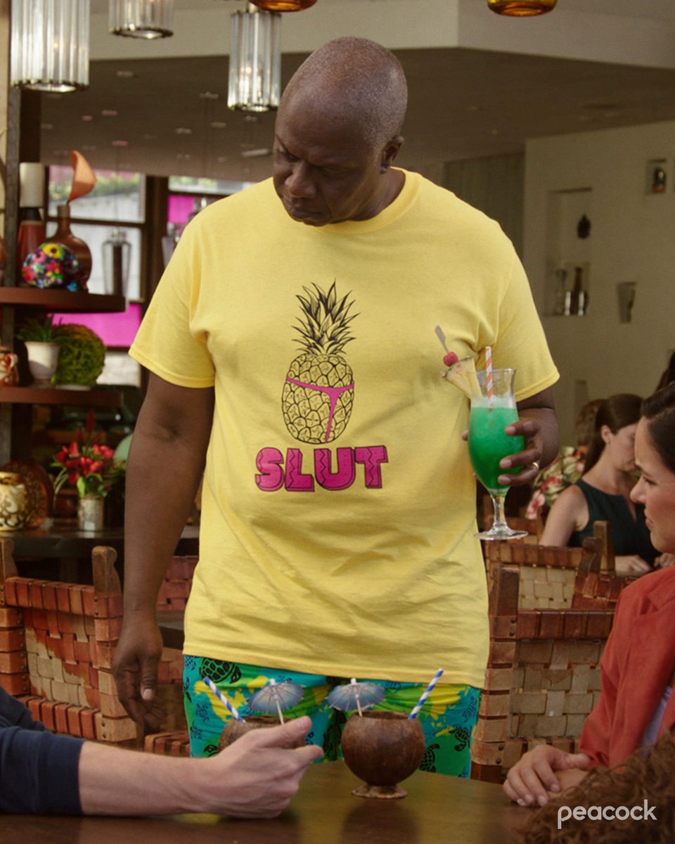 brooklyn99's tweet photo. Summer fashion moodboard, courtesy of Captain Holt https://t.co/e6wKLkz306