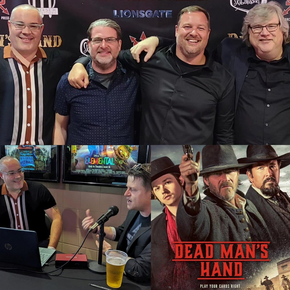 DFAMpodcast's tweet photo. NEW EPISODE!!  We talk with @JoshuaFrantic Chief Creative Officer of Ox Eye Media live from the premier of Dead Man's Hand!

Listen here! https://t.co/0hrfMzyP6A

@SourcePtPress @Kminor58 @jakeminor @MatthewSMinor @Skibavision @bruce_gerlach @TMcIntire1  @Lionsgate #DeadmansHand https://t.co/YXfQhElCWD