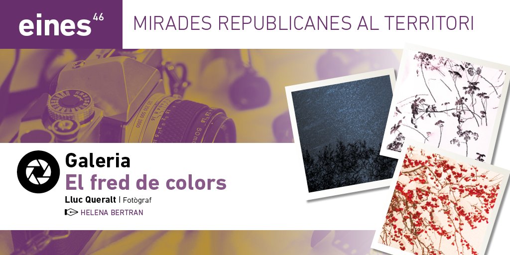 🗣️ <a href="/Helbertran/">Helena Bertran Callao</a>, crítica d'art: "L’autor ens mostra vida i mort: brots lluminosos de naturalesa tranquil·la enmig d’un entorn aparentment feréstec i amb un gran pes bèl·lic"

Visita la 📸 Galeria, la nova secció a #EinesIrla 46 📲 my.mtr.cool/aqhcnmcgqq