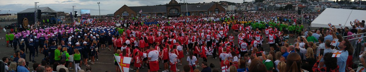 Great atmosphere at the <a href="/Guernsey_2023/">Guernsey2023</a> opening ceremony